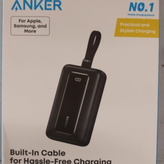 Anker Power Bank with Built-In USB-C Cable | A1688H11 | 10000 mAh | Black | DAMAGED PACKAGING
