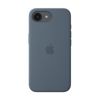 Apple iPhone 17e Silicone Case with MagSafe – Anchor Blue | Apple