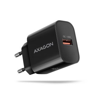 AXAGON Wallcharger 1x port USB-A, QC3.0/AFC/FCP/Apple, 18W | ACU-QC18