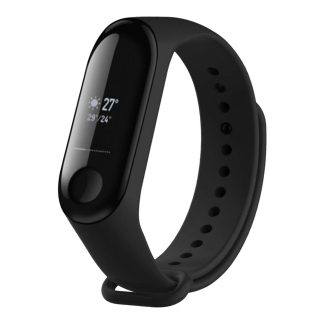 Fixed | Silicone Strap for Xiaomi Mi Band 3/4 | Black