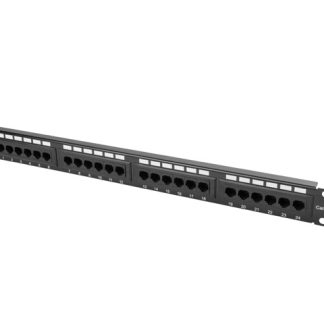 Lanberg | Patch Panel 24 port 1U 19" CAT.5E UTP | PPU5-1024-B | Black