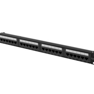 Lanberg | Patch Panel 24 port 1U 19" CAT.6A UTP | PPUA-1024-B | Black