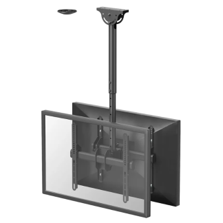 Neomounts NM-C440DBLACK Dual monitor/TV mount ceiling | Adjustable Height, Rotate, Tilt, Swivel | 32-60 " | Maximum weight (capacity) 45 kg | Black