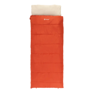 Outwell Contour Lux Red | Sleeping Bag | 220 x 85 cm | Temperature -19 to 15 °C | Right Zipper