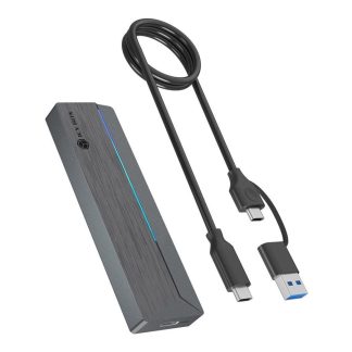 Raidsonic Icy Box M.2 SATA/NVMe SSD Enclosure with USB 3.2 Gen 2 Type-C and RGB light | Warranty IB-1826MCL-CU31 month(s)