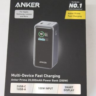 SALE OUT. Anker Power Bank, 200 W | Prime | 20000 mAh | Black | UNPACKED, SMALL  SCRATCHED ON TOP