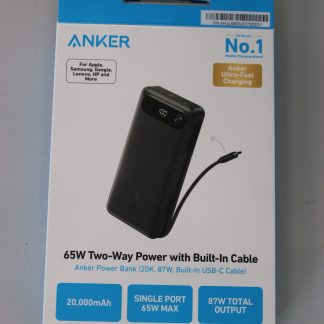 SALE OUT. Anker Power Bank 65W | A1383H11 | 20000 mAh | Black | UNPACKED, SCRATCHES
