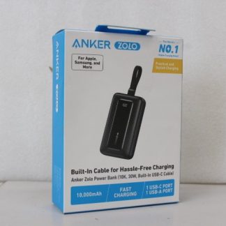 SALE OUT. Anker Power Bank with Built-In USB-C Cable | A1688H11 | 10000 mAh | Black | DEMO