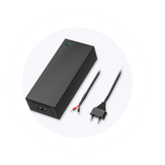 Teltonika - PR317EUA  - EU power supply, 62W (AC/DC Power supply EU Plug 48V 1.3A 1500+2000mm with 2.5mm^2 wire ferrule) | Teltonika EU 2-PIN POWER SUPPLY 62W for TSW200 | EU 2-PIN POWER SUPPLY, 62W