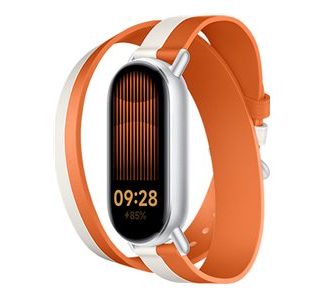 Xiaomi Dual-tone Leather Strap | 140–180mm | White and Orange | Calf Leather, PU (inside)